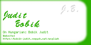 judit bobik business card